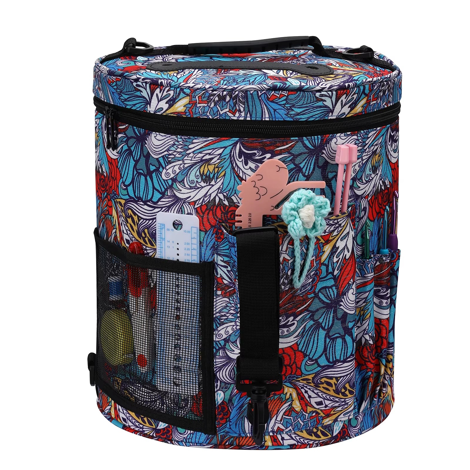 12 Styles Yarn Storage Knitting Bag Large Yarn Knitting Tote Bag for Crochet Hooks and Knitting Needles Yarn Balls