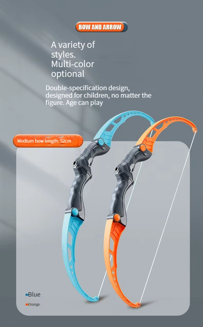 52Cm Bow and Arrow Toy Set for Children Archery Practice Recurve Outdoor Sorts Shooting Toy with Target Boys Kids Gifts