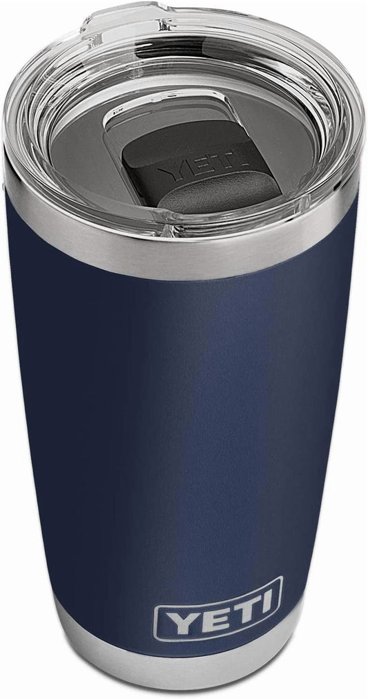 Yetl Rambler 20 Oz Tumbler, Stainless Steel, Vacuum Insulated with Magslider Lid, Navy