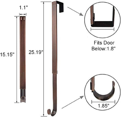 Adjustable Metal Wreath Door Hanger - Perfect for Easter Decor, Welcome Signs & Front Porch Style (15-25 Inches)