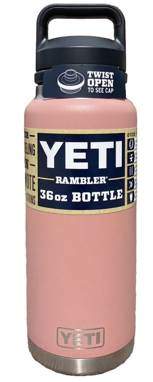 YETI Rambler 36 Oz. Bottle W/Chug Cap Sandstone Pink-Limited Edition