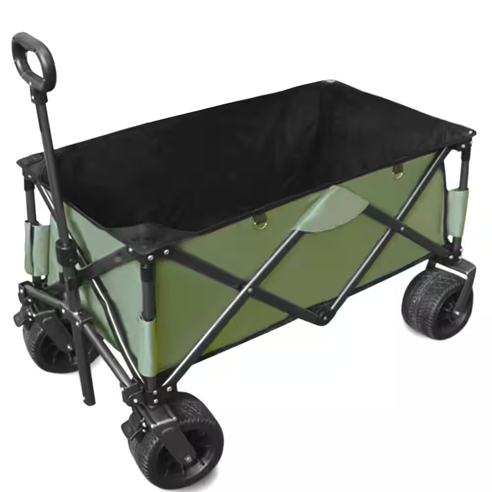 Min Capacity 5.5 Cu. Ft. Steel Utility Park Garden Cart Powered Wheelbarrow Green Supports up to 300 Lbs