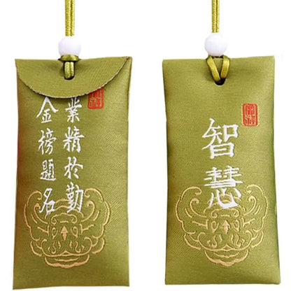Spiritual Salt with Sachet Buddhist Spiritual Salt Pouch Necklace Blessing Lucky Bag Amulet Blessing Sachets Pendant