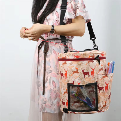 12 Styles Yarn Storage Knitting Bag Large Yarn Knitting Tote Bag for Crochet Hooks and Knitting Needles Yarn Balls