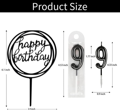 10-Piece Number Birthday Candles - Glitter Cake Topper Decoration for Birthday and Wedding Parties