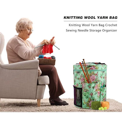 12 Styles Yarn Storage Knitting Bag Large Yarn Knitting Tote Bag for Crochet Hooks and Knitting Needles Yarn Balls