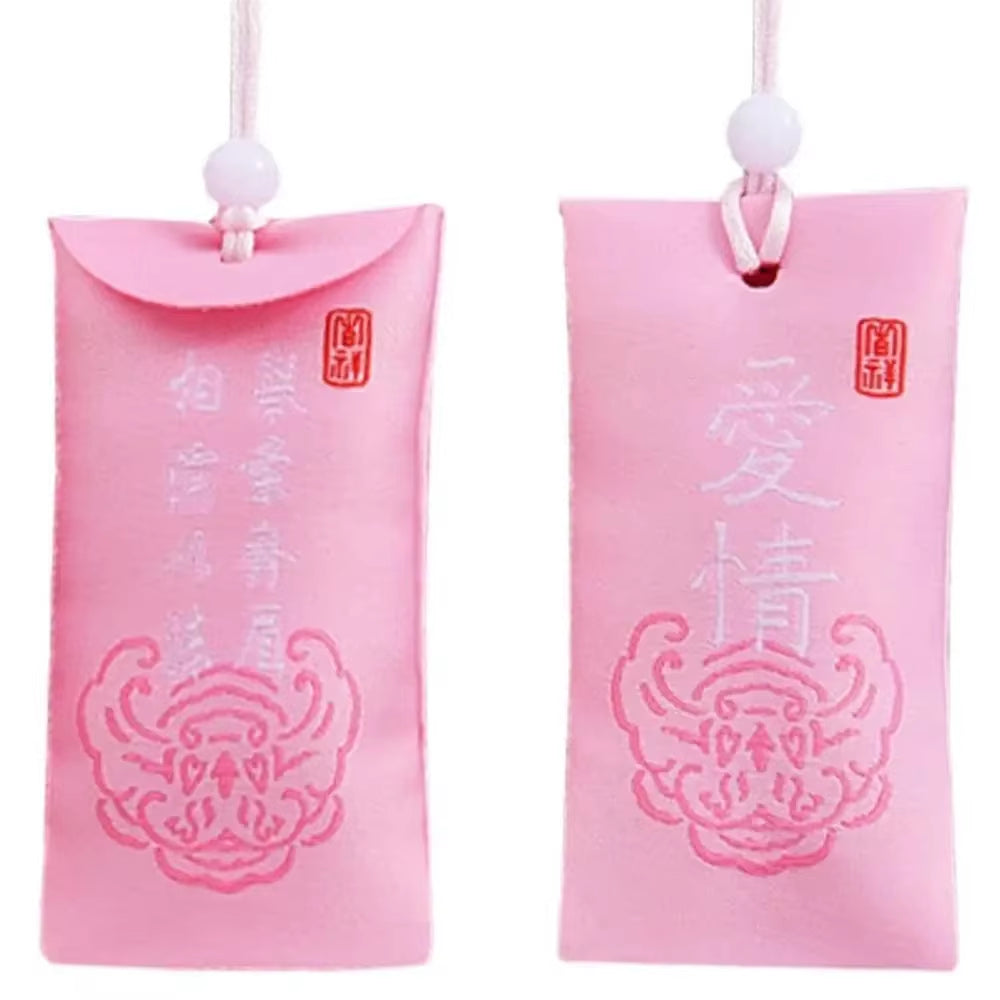 Spiritual Salt with Sachet Buddhist Spiritual Salt Pouch Necklace Blessing Lucky Bag Amulet Blessing Sachets Pendant