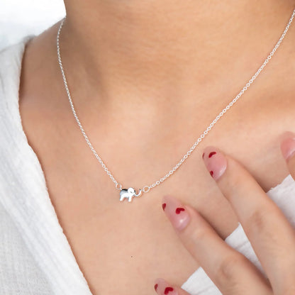 18K White Gold Plated Elephant Mother Daughter Necklace Matching Jewelry Set for Women Mom Mommy Grandma Granddaughter Pendant Chain Accessories Stuff Age Birthday Mother'S Day Jewelry Gifts