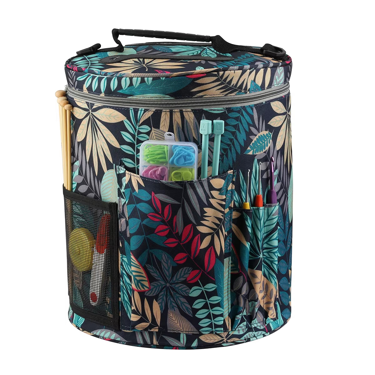 12 Styles Yarn Storage Knitting Bag Large Yarn Knitting Tote Bag for Crochet Hooks and Knitting Needles Yarn Balls