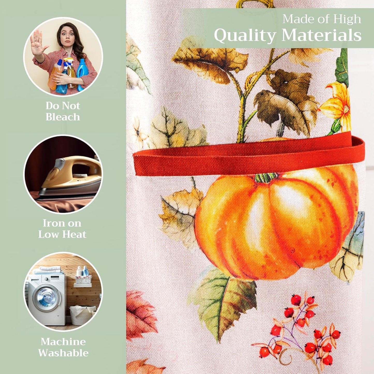 Stylish 100% Cotton Kitchen Apron for Women & Men - Perfect for Cooking, Gardening, and Serving with Convenient Pocket
