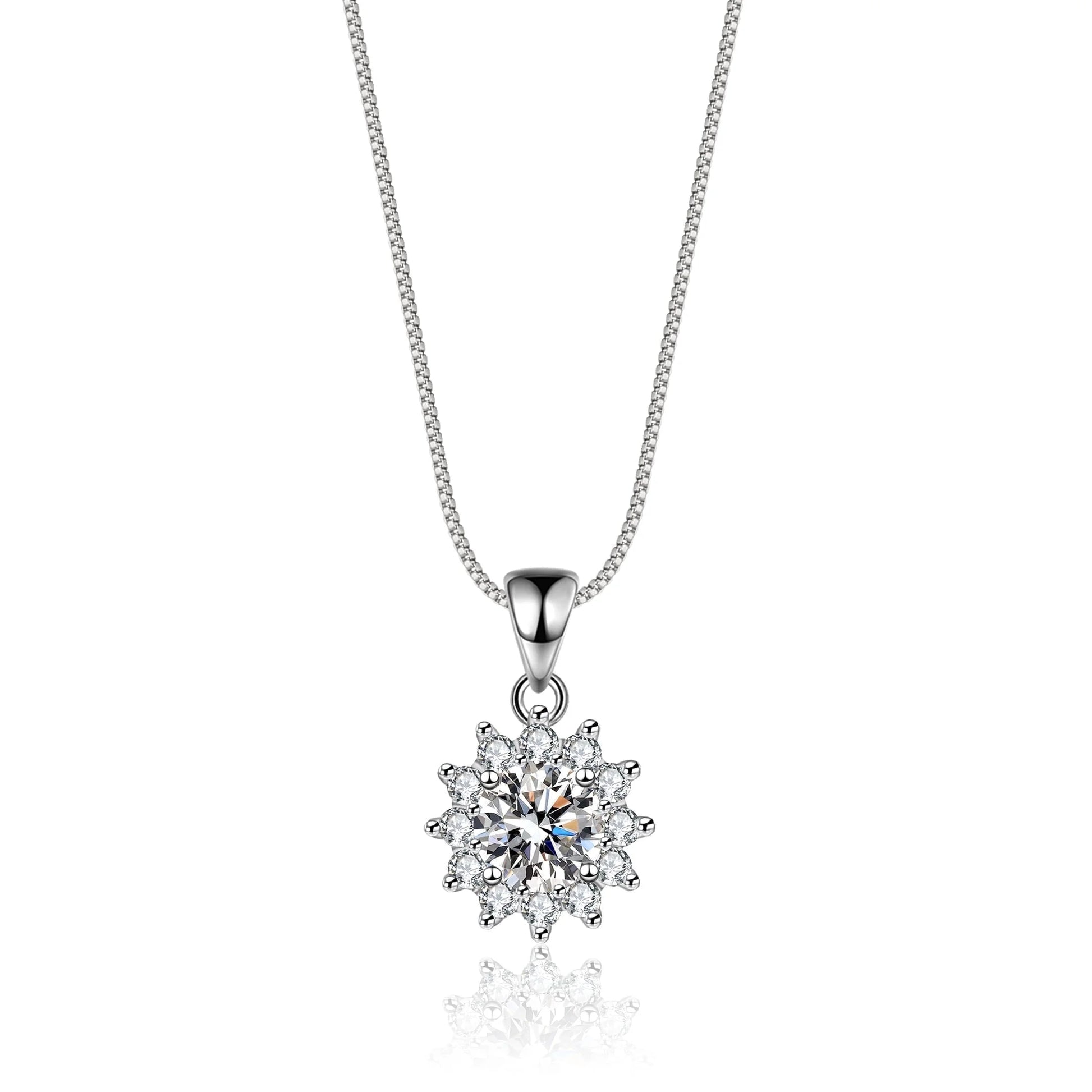 1 Carat Gorgeous Moissanite Pendant Necklaces for Women 925 Sterling Silver Necklace with Diamond 18K Plated Dainty Jewelry Product Details