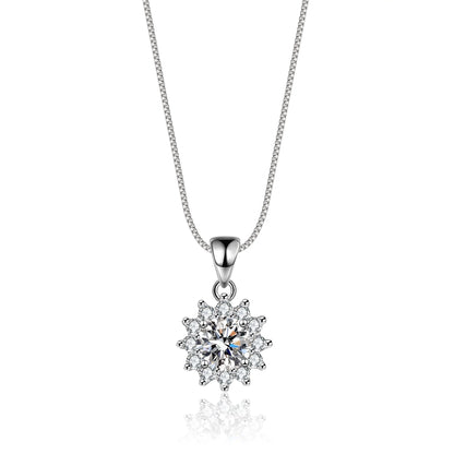 1 Carat Gorgeous Moissanite Pendant Necklaces for Women 925 Sterling Silver Necklace with Diamond 18K Plated Dainty Jewelry Product Details