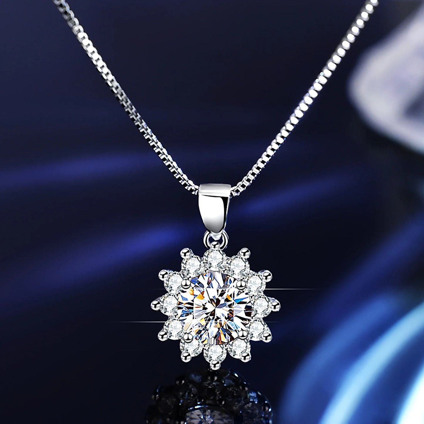 1 Carat Gorgeous Moissanite Pendant Necklaces for Women 925 Sterling Silver Necklace with Diamond 18K Plated Dainty Jewelry Product Details
