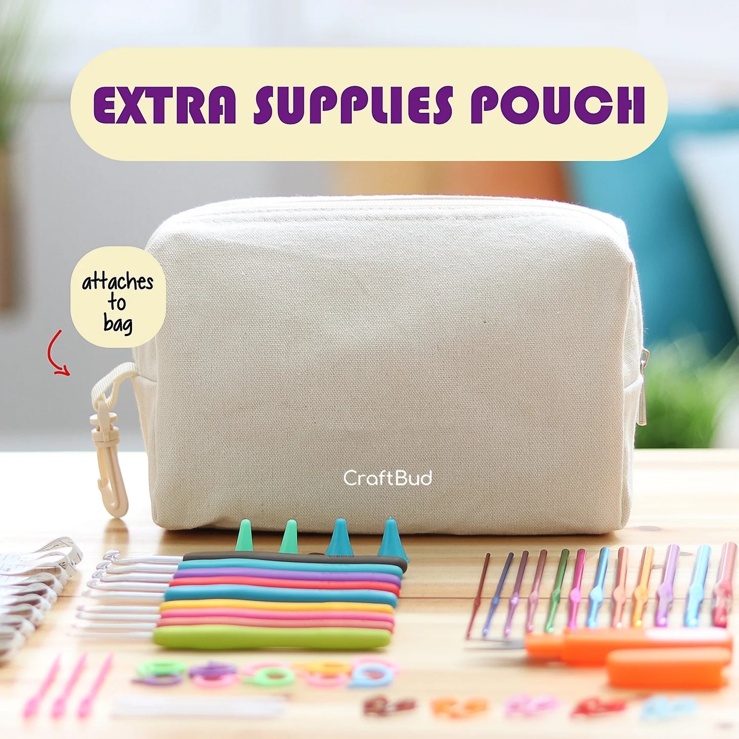 Crochet Kit for Beginners, Crochet Set with Cotton Yarn for Crochet with Crochet Bag