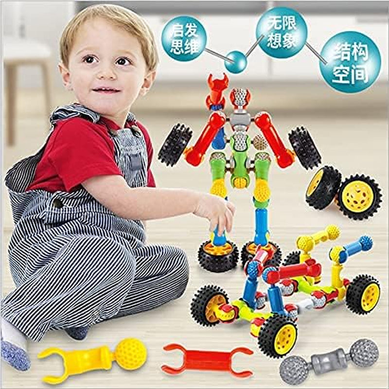Vivostore Kids Building Stem Toys ,110 Pcs Educational Construction Engineering Building Blocks DIY Learning Set for Ages 3+ Year Old, Best Gift for Kids Creative Games & Fun Activity