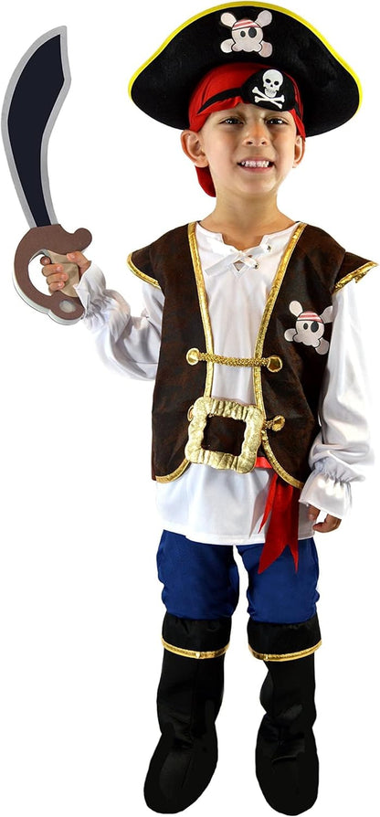 Ahoy, Matey! Kids Pirate Costume Set for Toddler Halloween Fun & Themed Parties