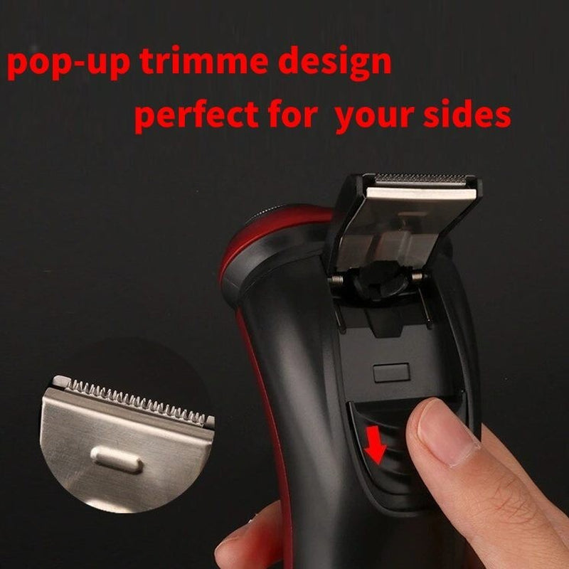 Men'S Razor Rotary Waterproof Electric Shaver Pop-Up Trimmer Wet Dry Cordless US